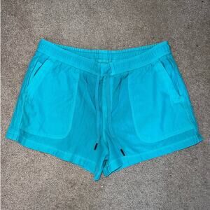 NWOT Athleta womens Farallon Short Turquoise Blue size L